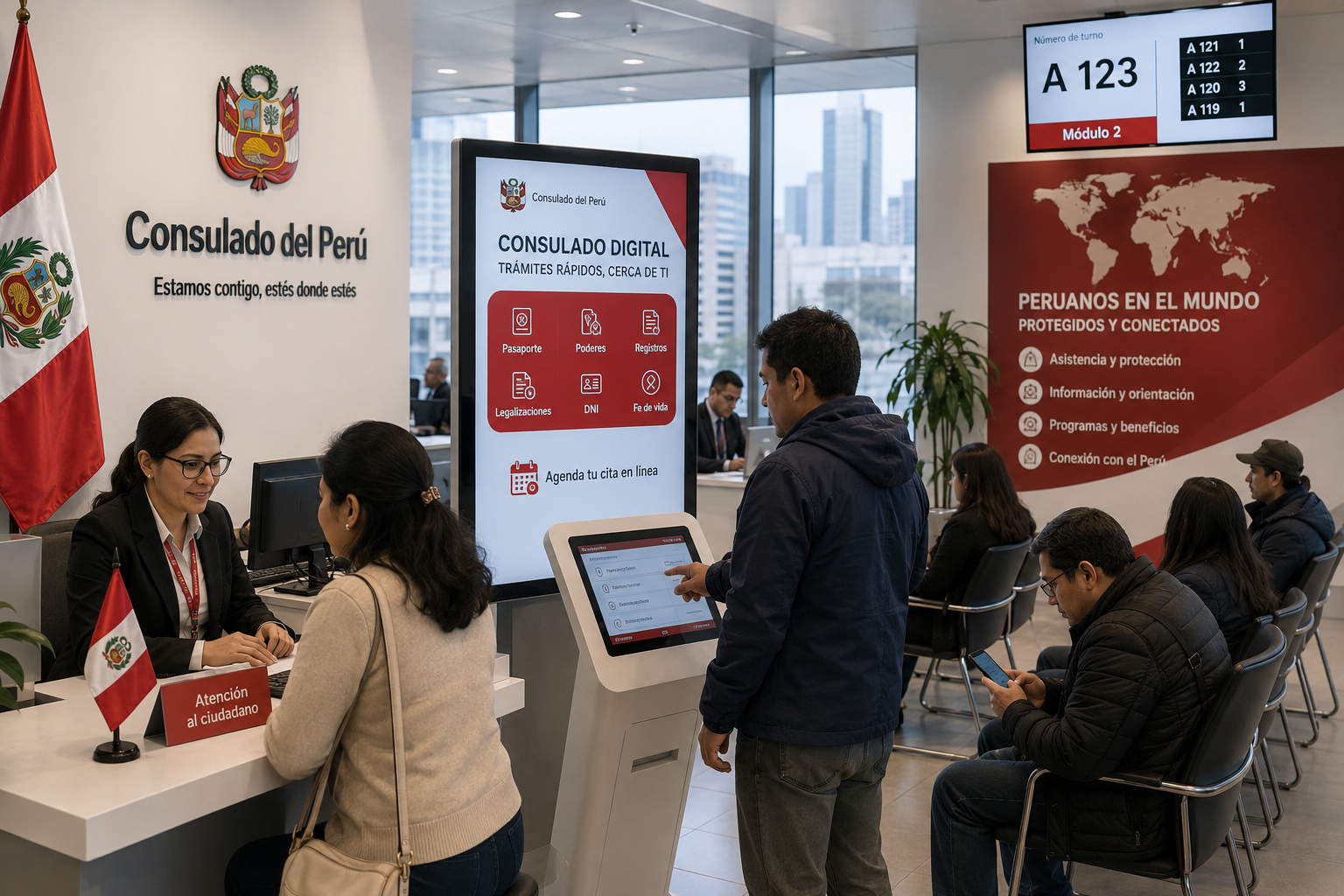 PERUANOS EN EL MUNDO, PROTEGIDOS Y CONECTADOS